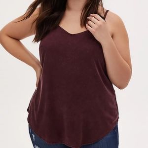 Torrid Stretch Challis Cami Burgundy  Size 5